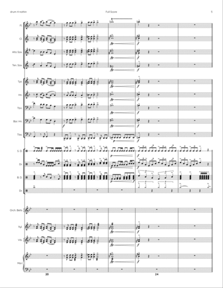 Money For Nothing Marching Band scores gallery preview page 5