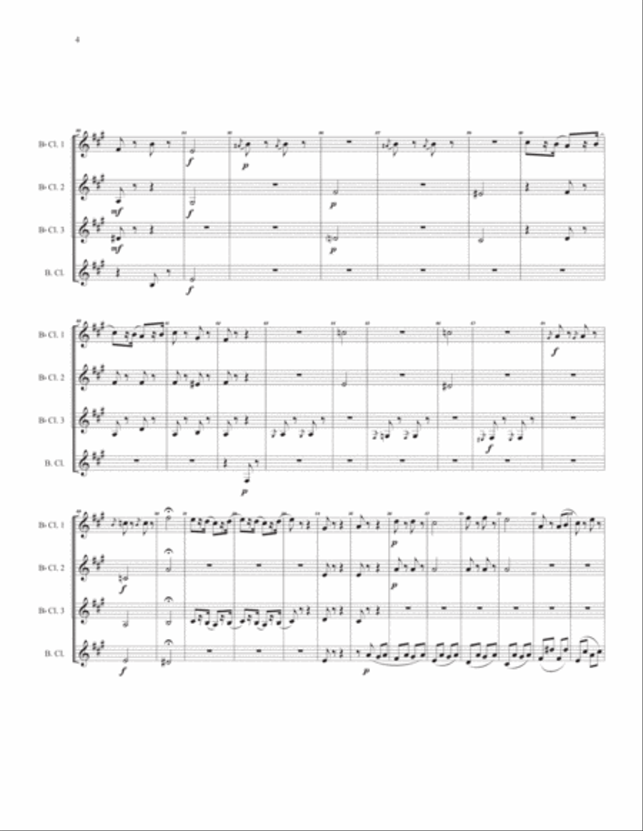 A Toy Story for Clarinets Woodwind Quartet scores gallery preview page 6