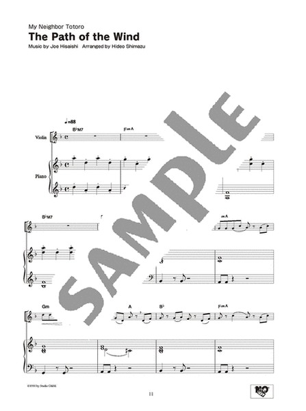 Studio Ghibli Songs for Violin and Piano/English Version Violin Solo - Sheet Music