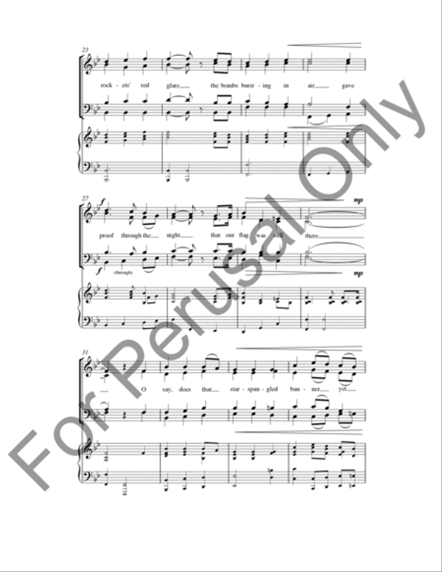 The Star-Spangled Banner The Star-Spangled Banner TTBB scores gallery preview page 11