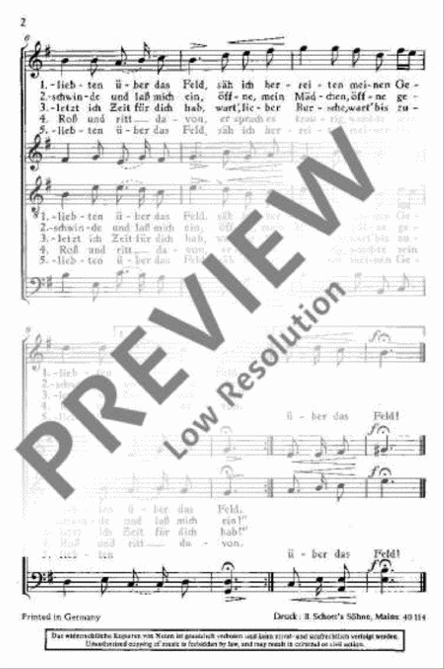 Fünf ostpreußische Volkslieder Choir scores gallery preview page 3