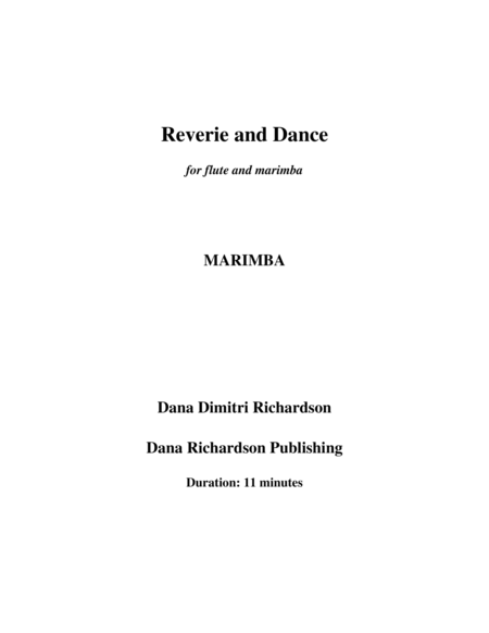 Reverie and Dance for flute and marimba- marimba part image number null