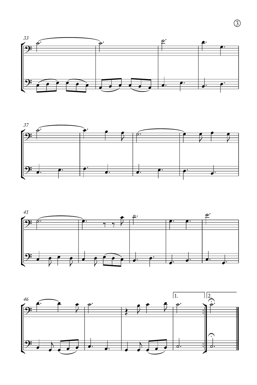 Oh Holy night Woodwind Duet scores gallery preview page 3