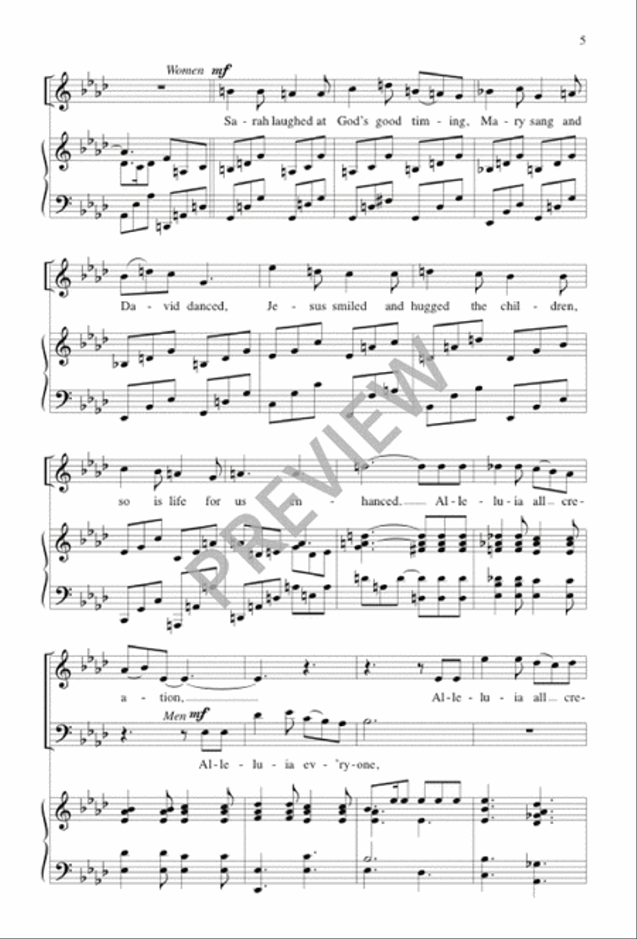 Sing a Happy Alleluia 3-Part scores gallery preview page 6