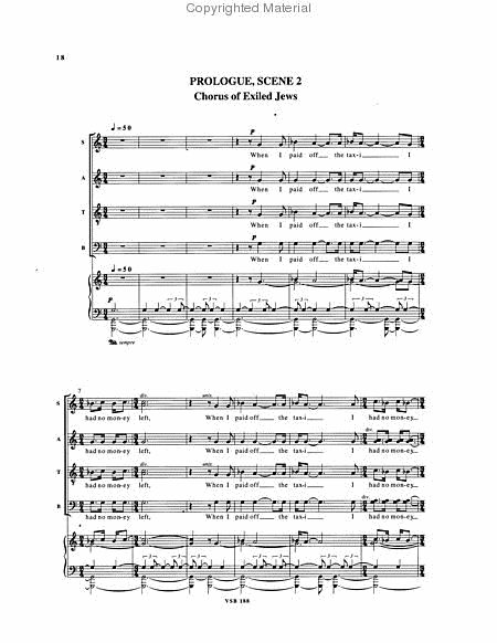 The Death of Klinghoffer by John Adams Choir - Sheet Music