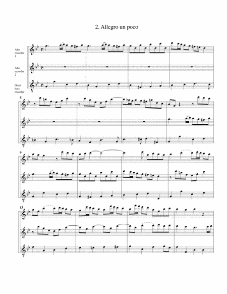 Trio sonata, FWV N: c2 for 2 violins and continuo (arrangement for 3 recorders)