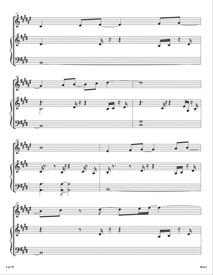 Brave Trumpet Solo scores gallery preview page 5