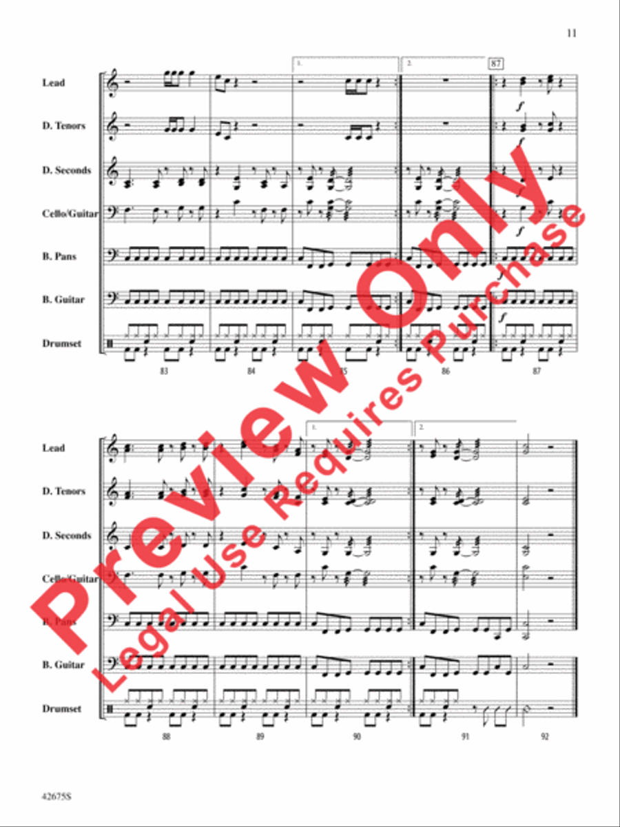 Jump Jump Steel Drum Band scores gallery preview page 12