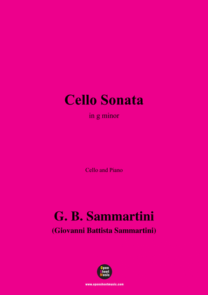 Book cover for G. B. Sammartini-Cello Sonata,in g minor,for Cello and Piano