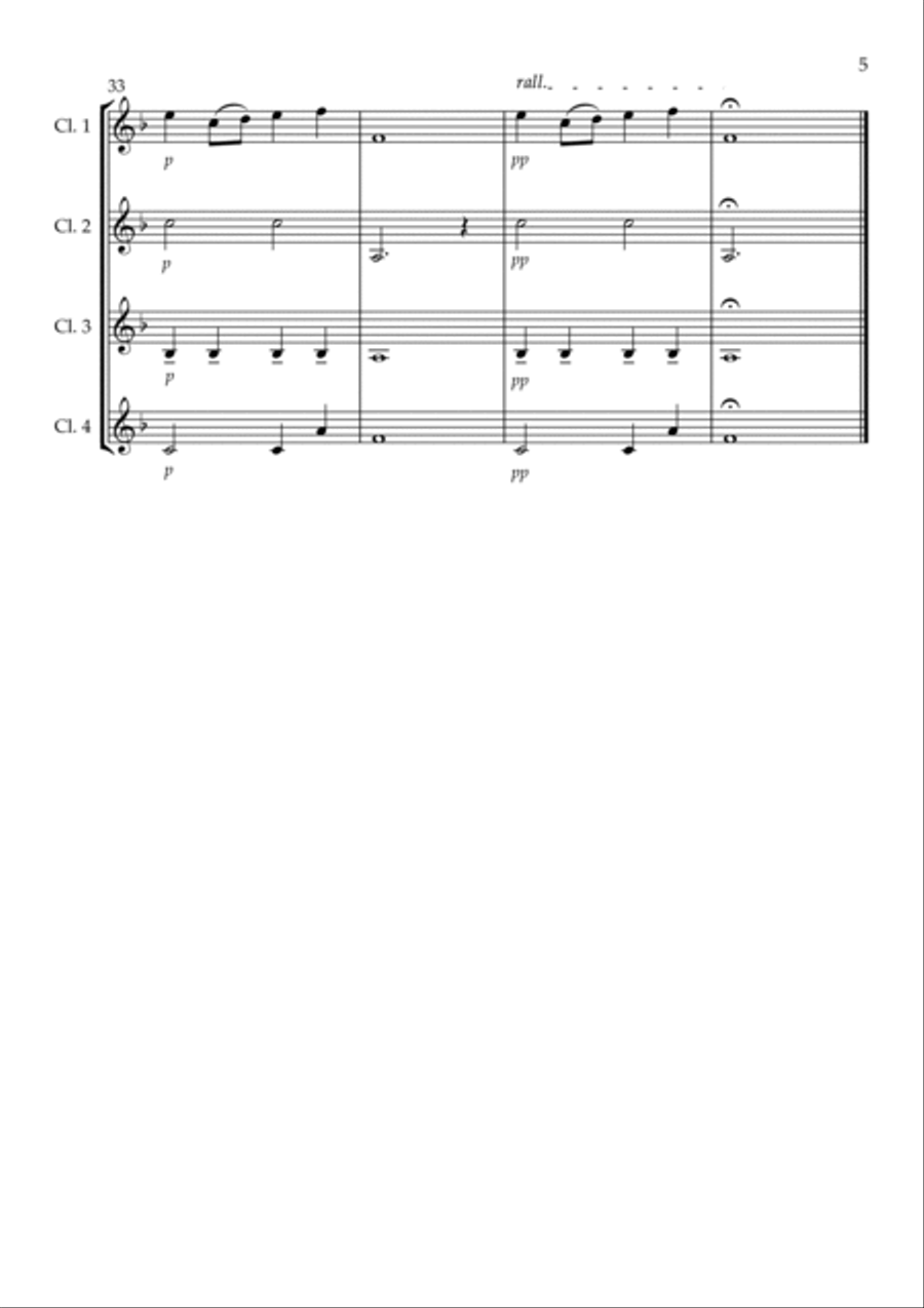 Over The Rainbow Woodwind Quartet scores gallery preview page 5