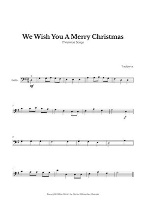 We Wish You A Merry Christmas for Easy Cello Solo