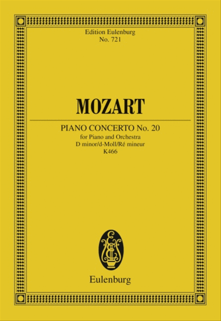 Concerto No. 20 D minor Orchestra scores gallery preview page 1