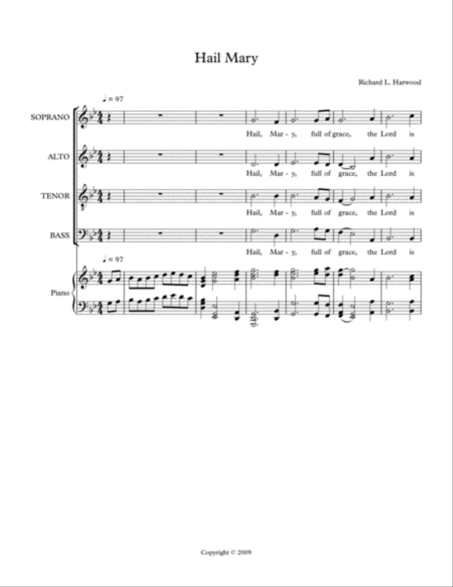 Hail Mary 4-Part scores gallery preview page 2