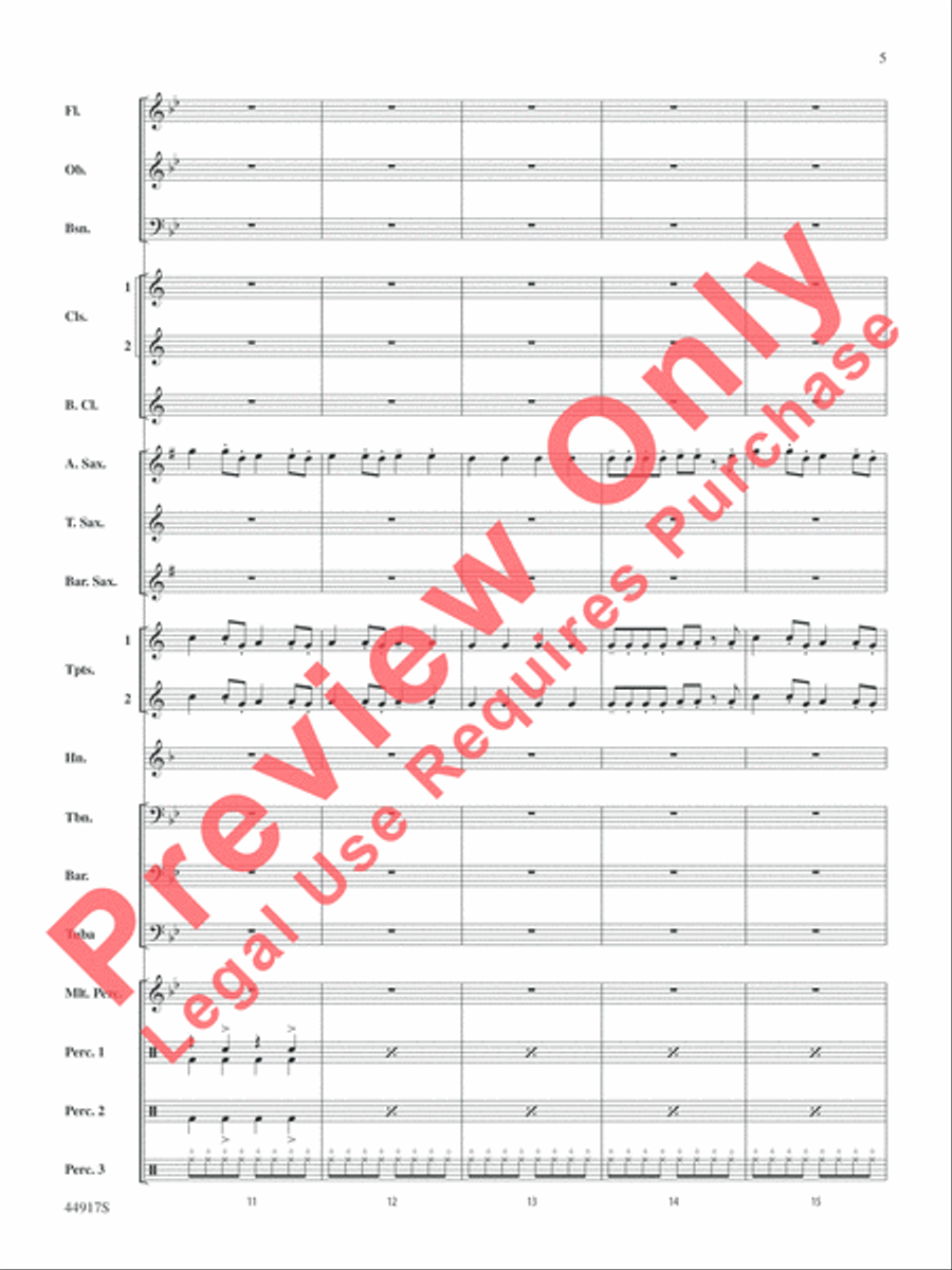Uptown Funk Concert Band scores gallery preview page 19