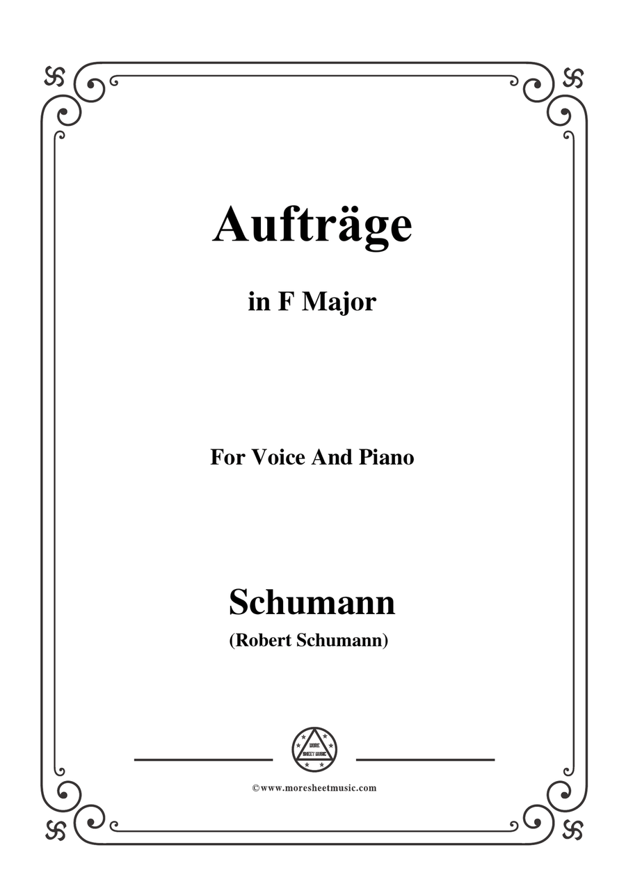 Schumann-Aufträge,in F Major,Op.77,No.5,for Voice and Piano Piano, Vocal scores gallery preview page 1