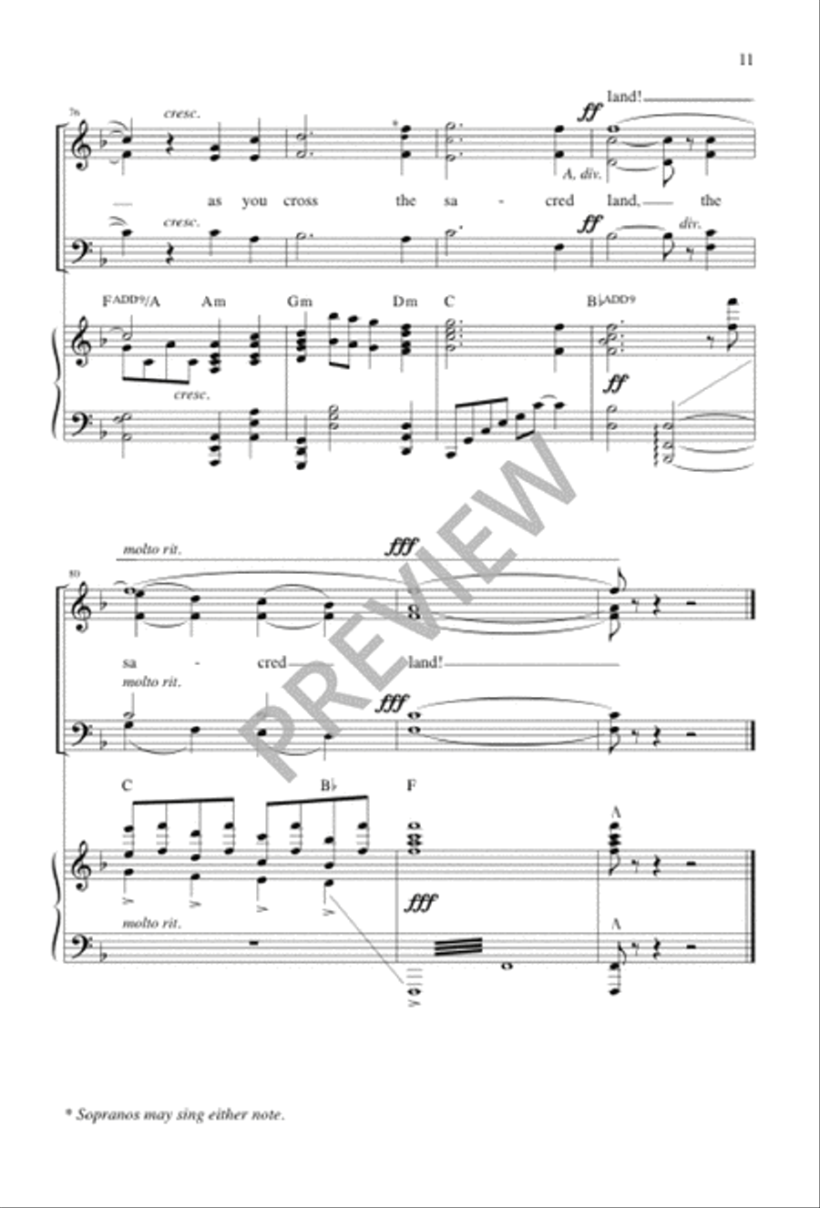 Sacred Land 3-Part scores gallery preview page 12