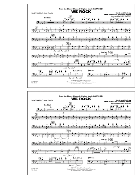 We Rock (from Disney's "Camp Rock") - Baritone B.C. (Opt. Tbn. 2)