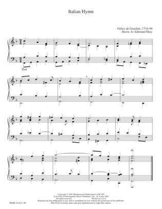 Book cover for Italian Hymn (Hymn Harmonization)