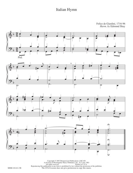 Italian Hymn (Hymn Harmonization)