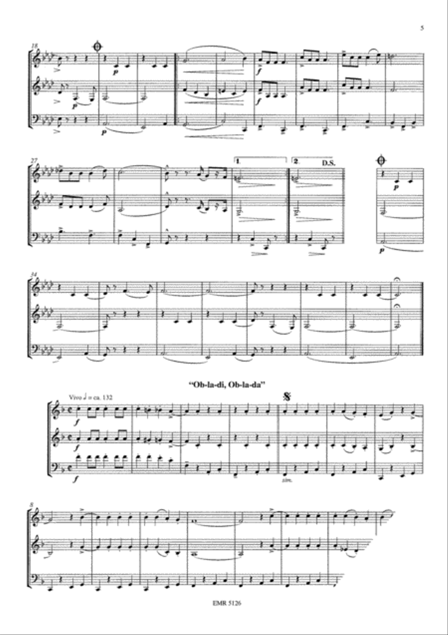 The Beatles Volume 2 The Beatles Volume 2 Brass Trio scores gallery preview page 9