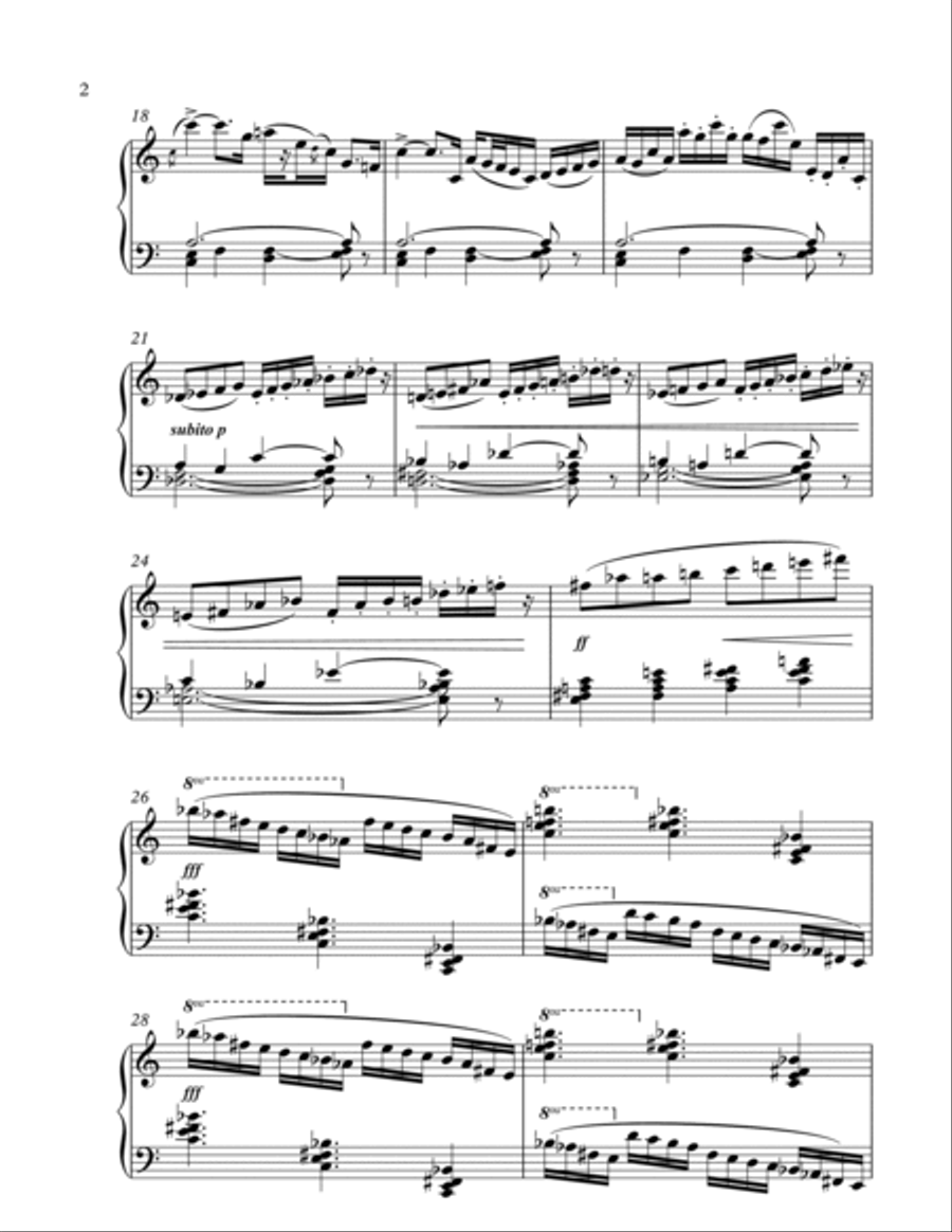 2. Unwabu the Chameleon Piano Solo scores gallery preview page 2