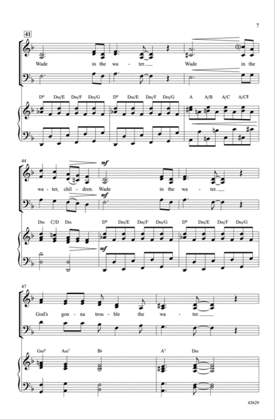 Wade in the Water Choir scores gallery preview page 6