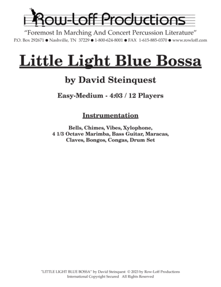 Little Light Blue Bossa image number null
