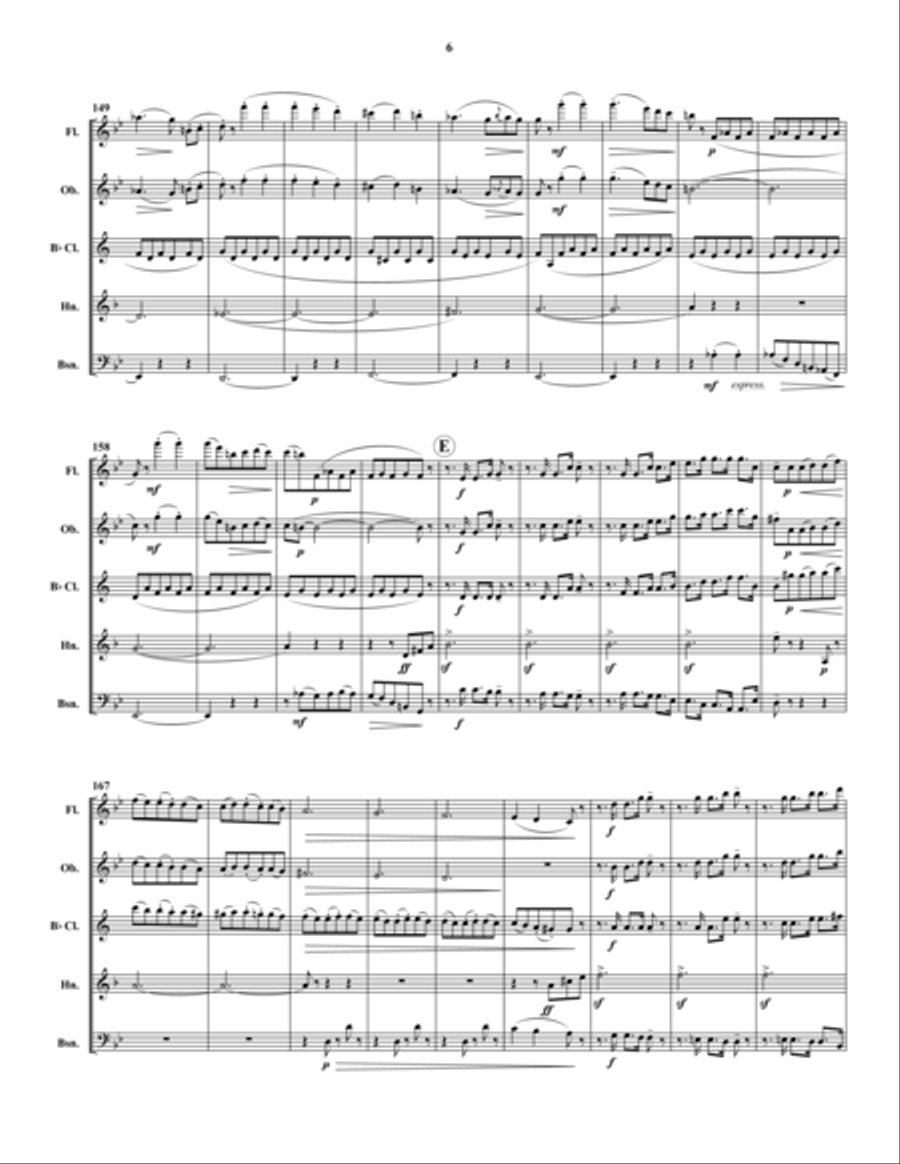 Quintette Pour Instruments Ã€ Vent Woodwind Quintet scores gallery preview page 6