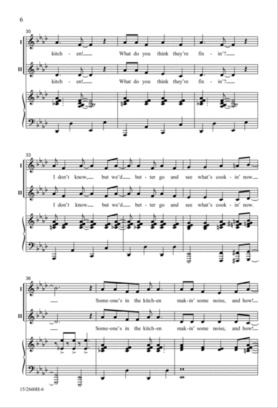 Someone's in the Kitchen! 2-Part scores gallery preview page 6