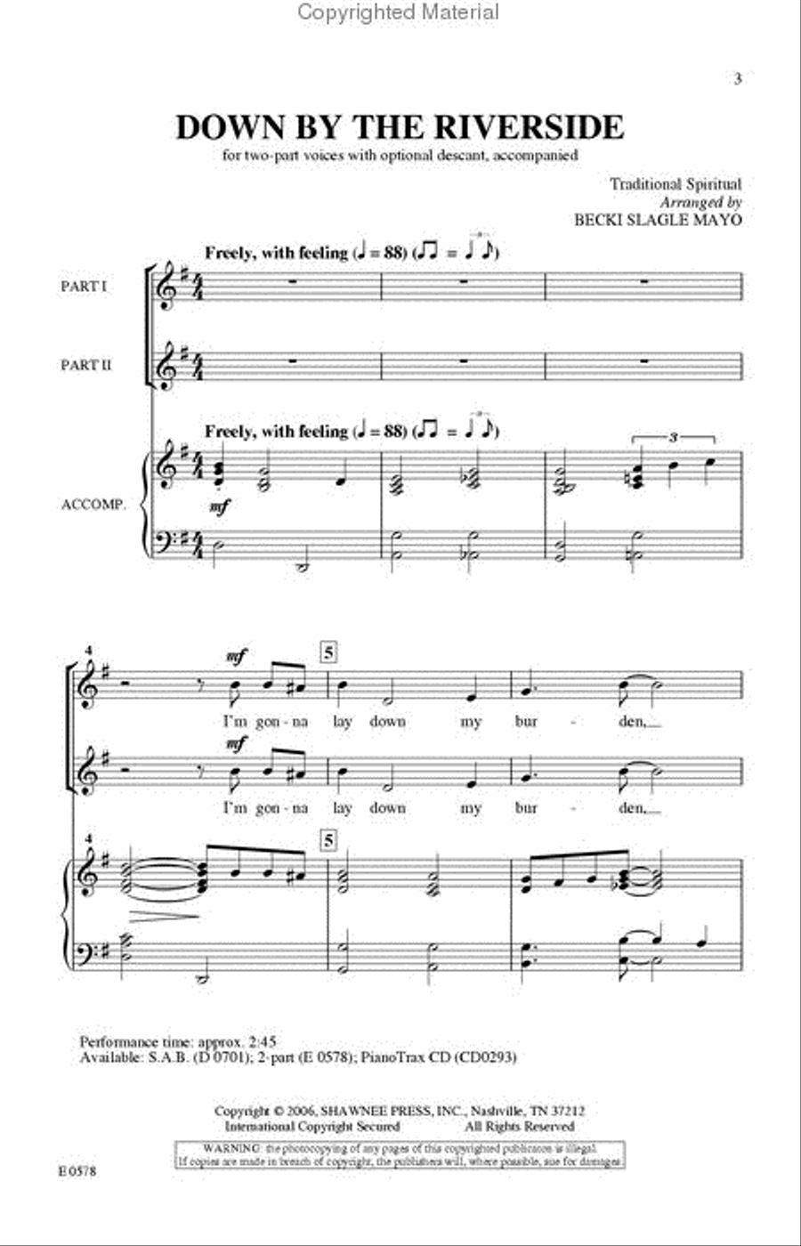 Down by the Riverside 2-Part scores gallery preview page 2