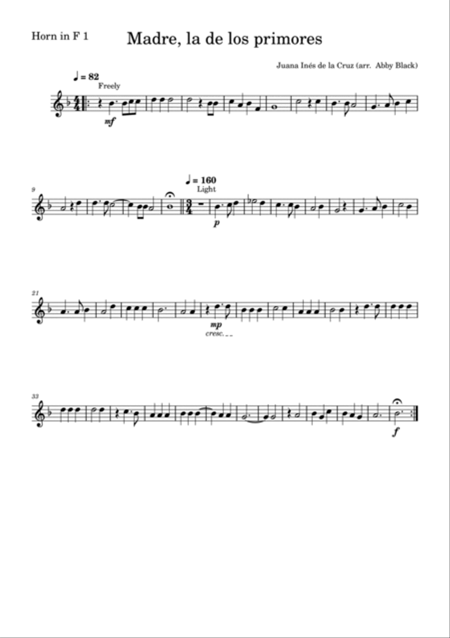 Madre, la de los primores Brass Quartet scores gallery preview page 3