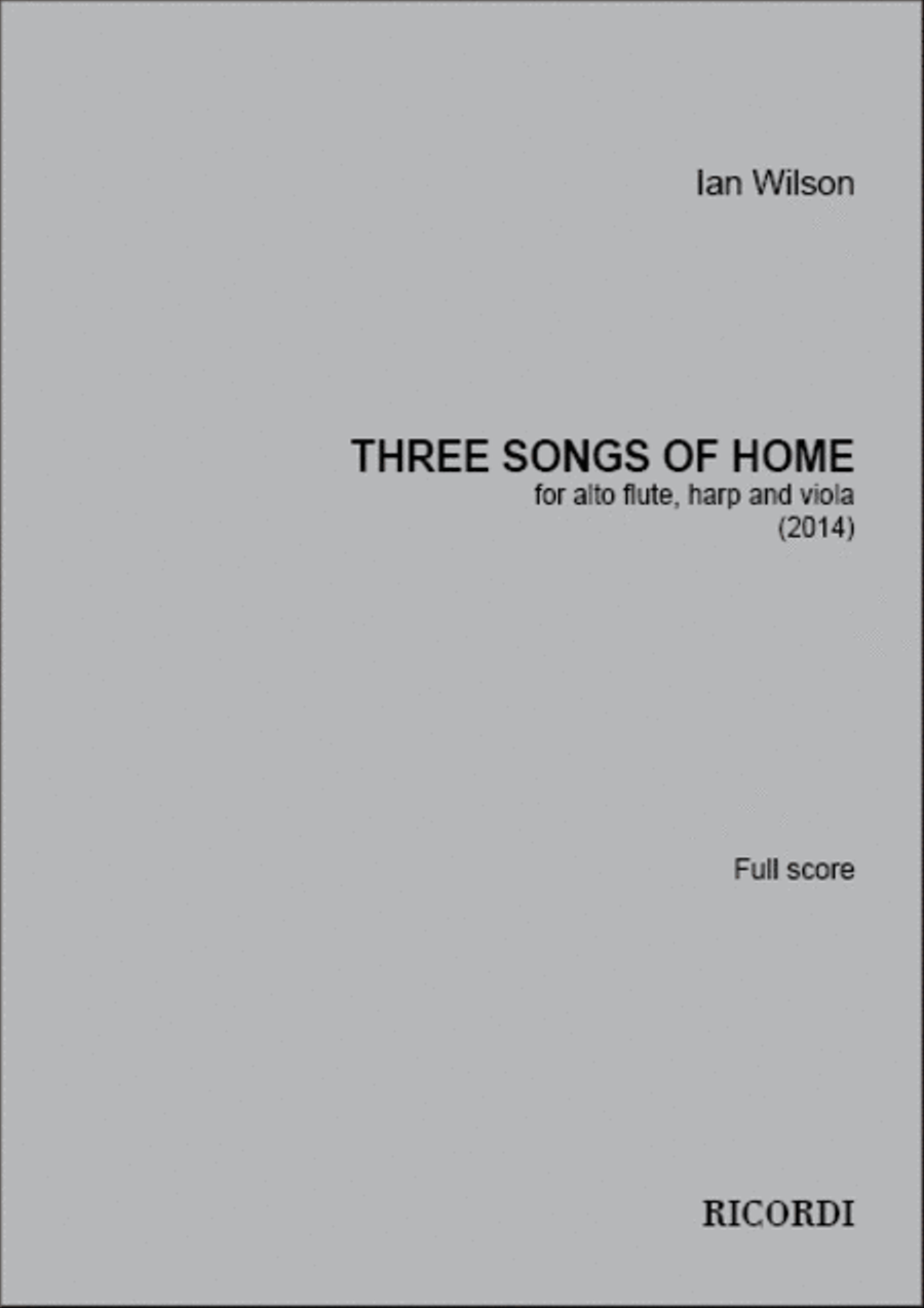 Three Songs of Home Flute scores gallery preview page 1