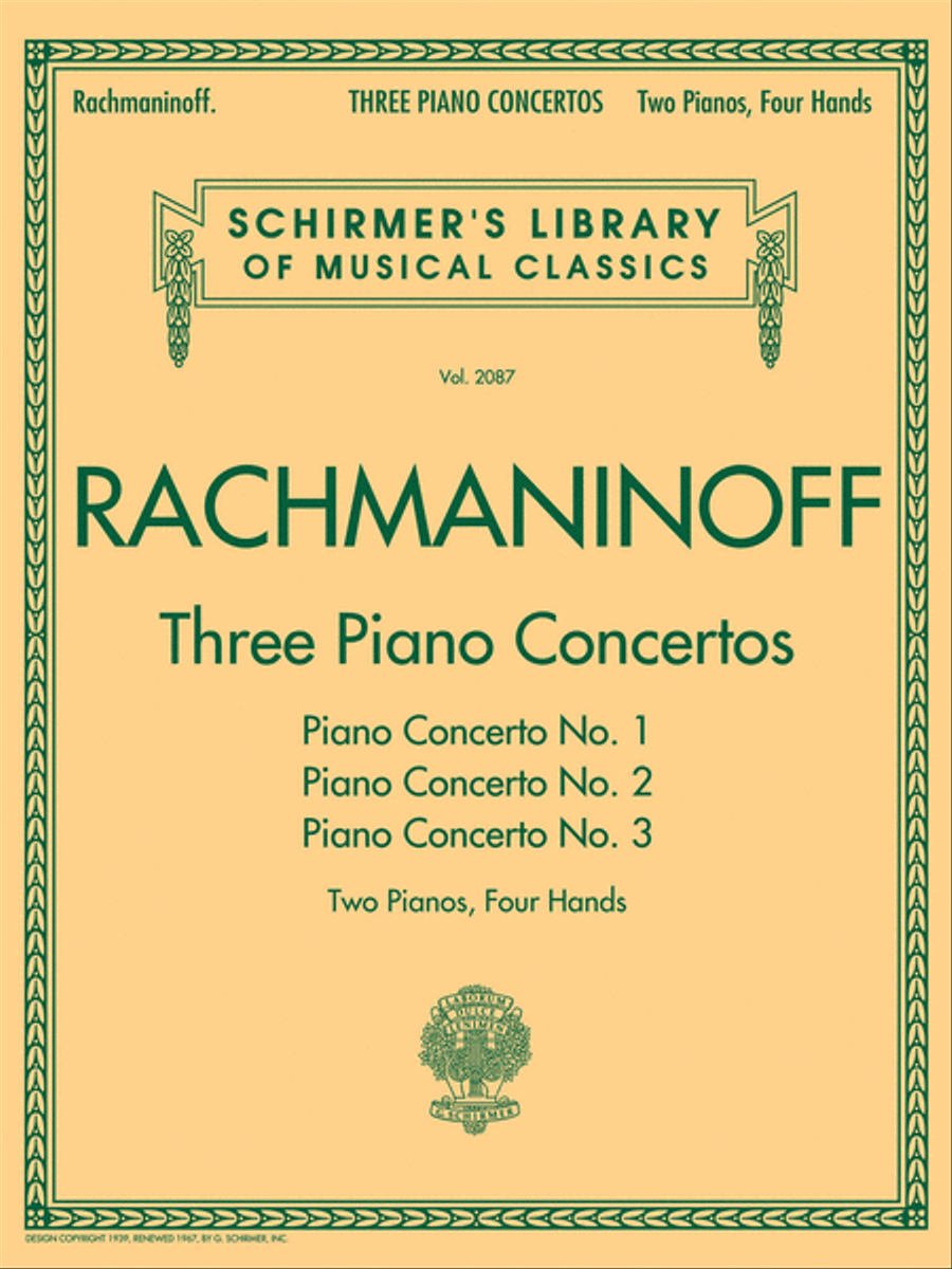 Three Piano Concertos: Nos. 1, 2, and 3 Piano Solo scores gallery preview page 1