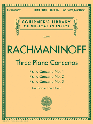 Book cover for Three Piano Concertos: Nos. 1, 2, and 3