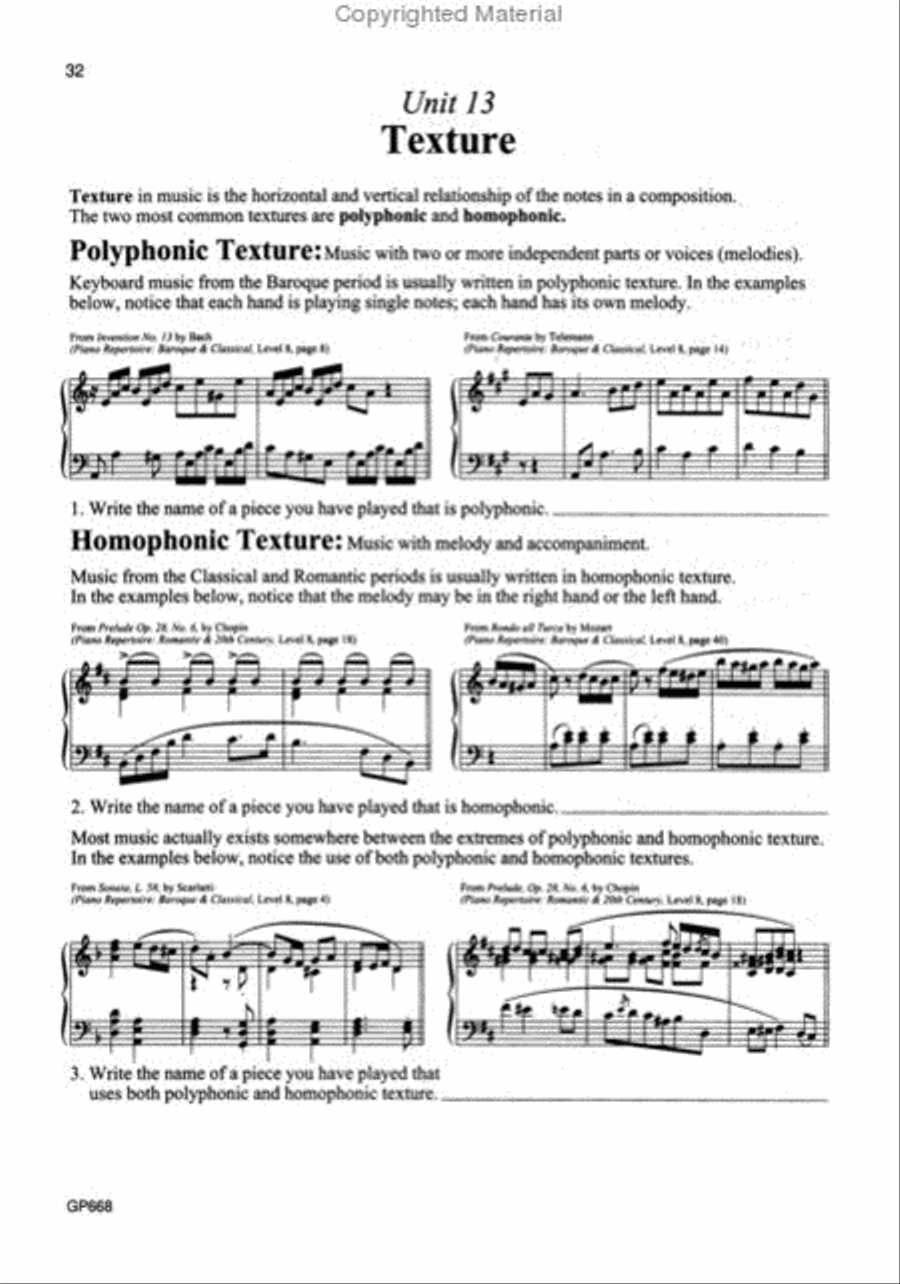 Fundamentals of Piano Theory - Level Eight Piano Method scores gallery preview page 3