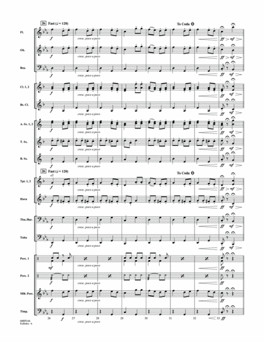 Kalinka (Russian Folk Song) - Conductor Score (Full Score)