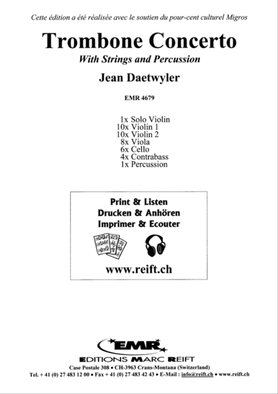 Trombone Concerto String Orchestra scores gallery preview page 2