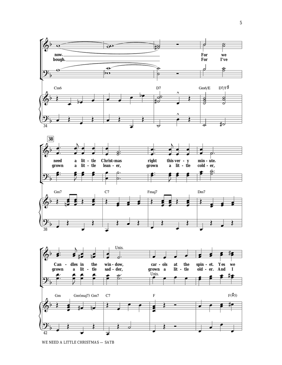 We Need A Little Christmas (from Mame) (arr. Mac Huff) 4-Part scores gallery preview page 4