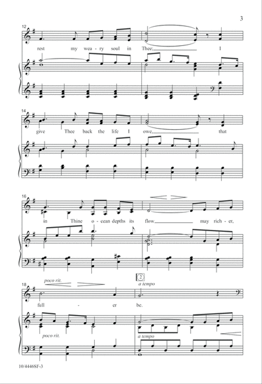 O Love That Will Not Let Me Go 4-Part scores gallery preview page 3