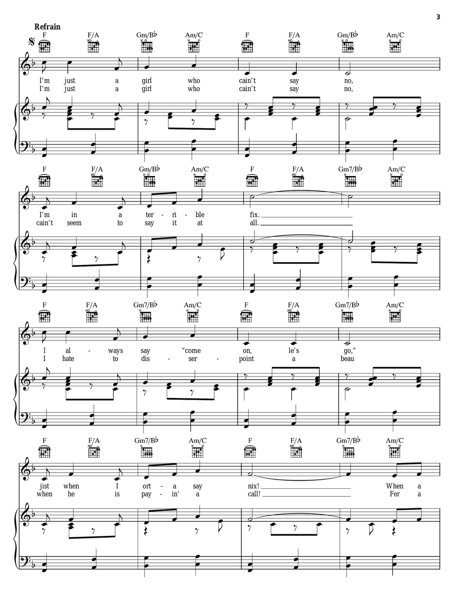 I Cain't Say No (from Oklahoma!) Guitar scores gallery preview page 3