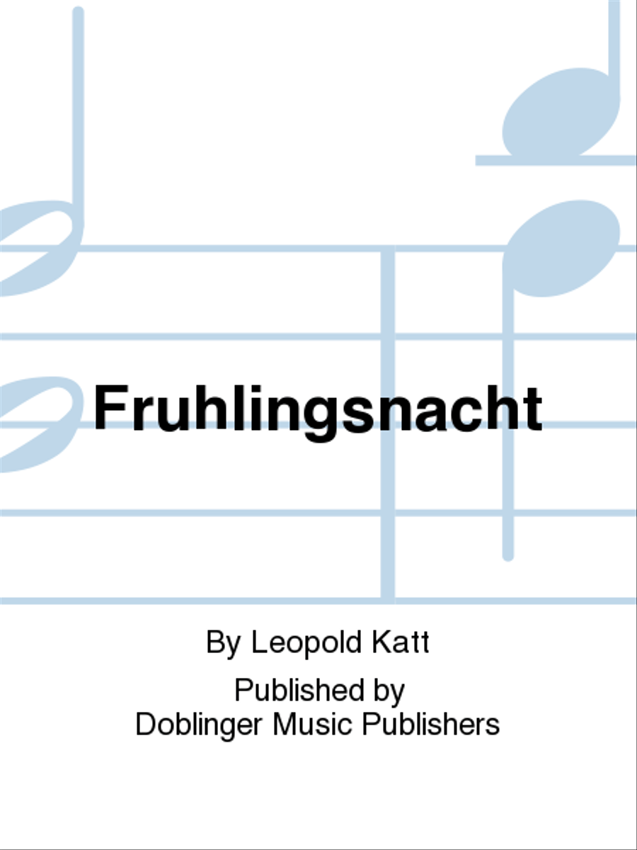 Fruhlingsnacht 4-Part scores gallery preview page 1