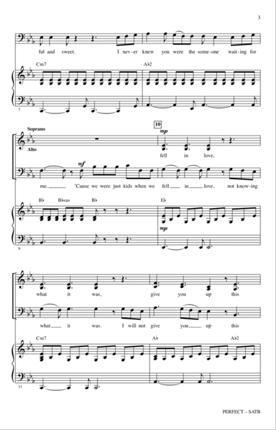 Perfect (arr. Audrey Snyder) 4-Part scores gallery preview page 2