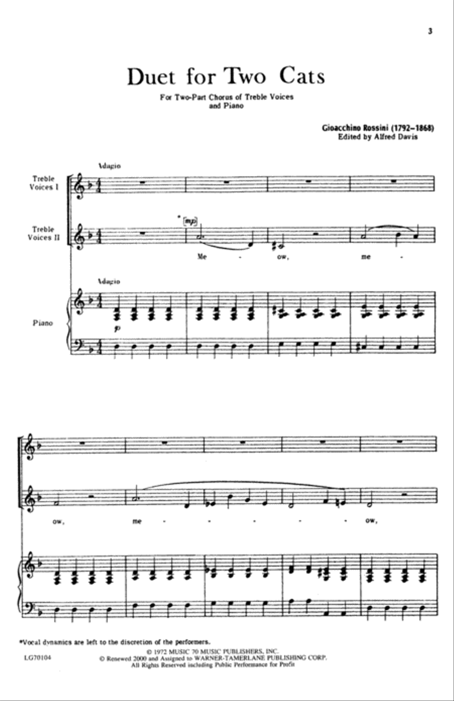 Duet for Two Cats 2-Part scores gallery preview page 8