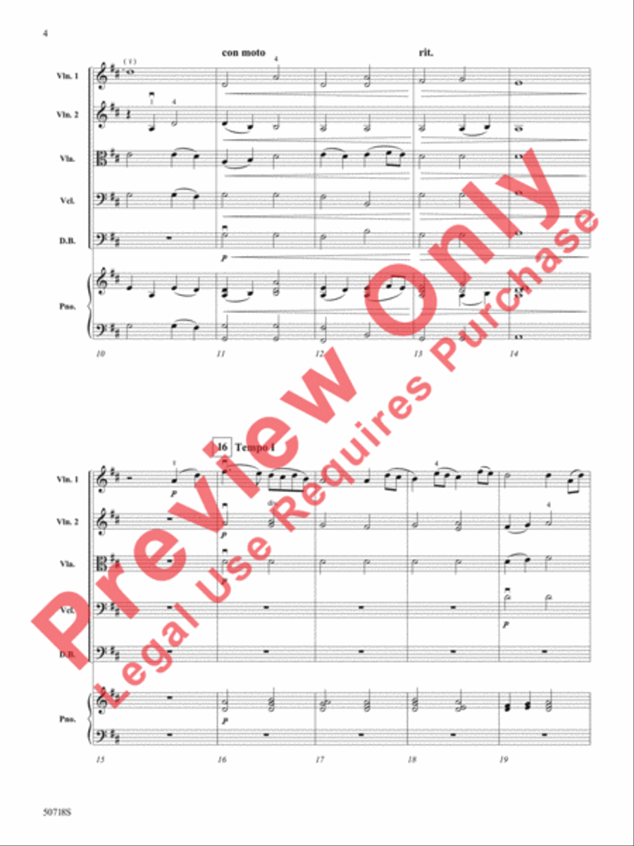 Fantasy on Aloha 'Oe String Orchestra scores gallery preview page 5