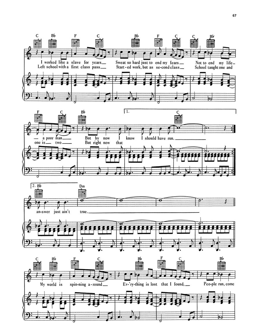Ride My See-Saw Piano, Vocal, Guitar scores gallery preview page 2