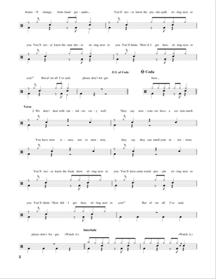 Heathens Heathens Drum Set scores gallery preview page 2