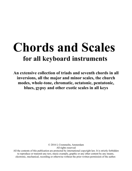 Chords & Scales - for all keyboard instruments
