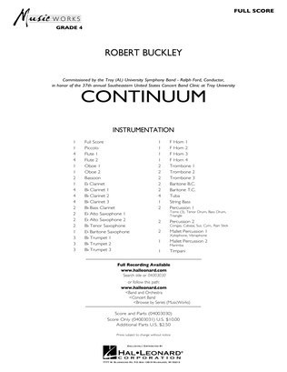 Continuum - Full Score