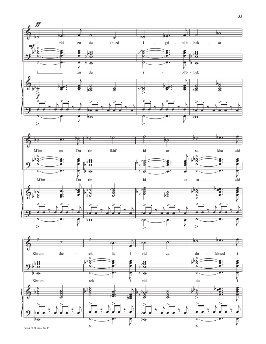 Sons Of Durin (from The Hobbit: The Battle of the Five Armies) Voice scores gallery preview page 2