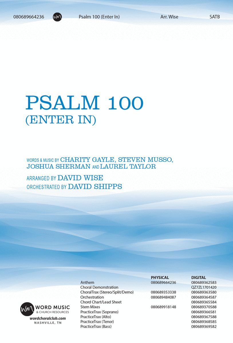 Psalm 100 (Enter In) - CD Choral Trax